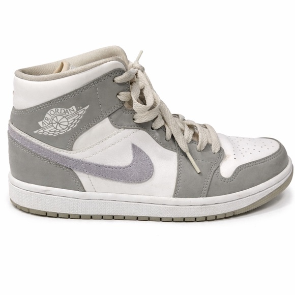 Jordan Shoes - Jordan Women's Gray and Cream High-Top Sneakers